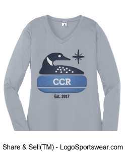 L06-Ladies Long Sleeve PosiCharge Competitor Tee w/Digitally Printed CCR Logo Design Zoom